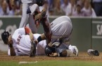 Catchers blocking th plate