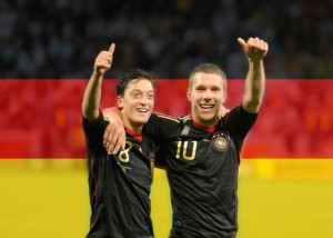 Podolski and Mesut ozil